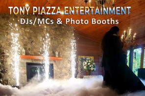 Wedding photo booth entertainment setup